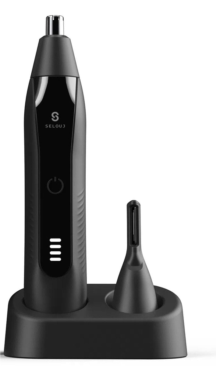 2-in-1 Nose Trimmer - Nose Trimmer - Eyebrow Trimmer - Men's - Women's - Nose Trimmer - Washable - USB Rechargeable - Black