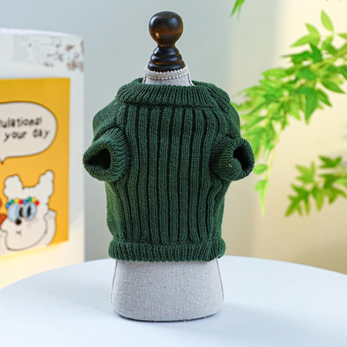 Dog Coat - Dog Sweater - Sweaters for Small Dogs - Dog Sweater - Cute Dinosaur Sweater - Soft and Comfortable Winter Clothes - Warm Knit Cat Sweater - Perfect for Christmas - Puppy Shirts - Christmas - Size L