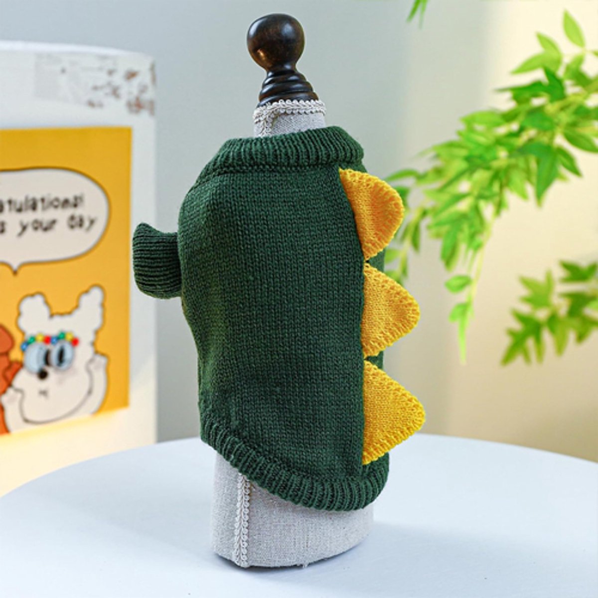 Dog Coat - Dog Sweater - Sweaters for Small Dogs - Dog Sweater - Cute Dinosaur Sweater - Soft and Comfortable Winter Clothes - Warm Knit Cat Sweater - Perfect for Christmas - Puppy Shirts - Christmas - Size XL