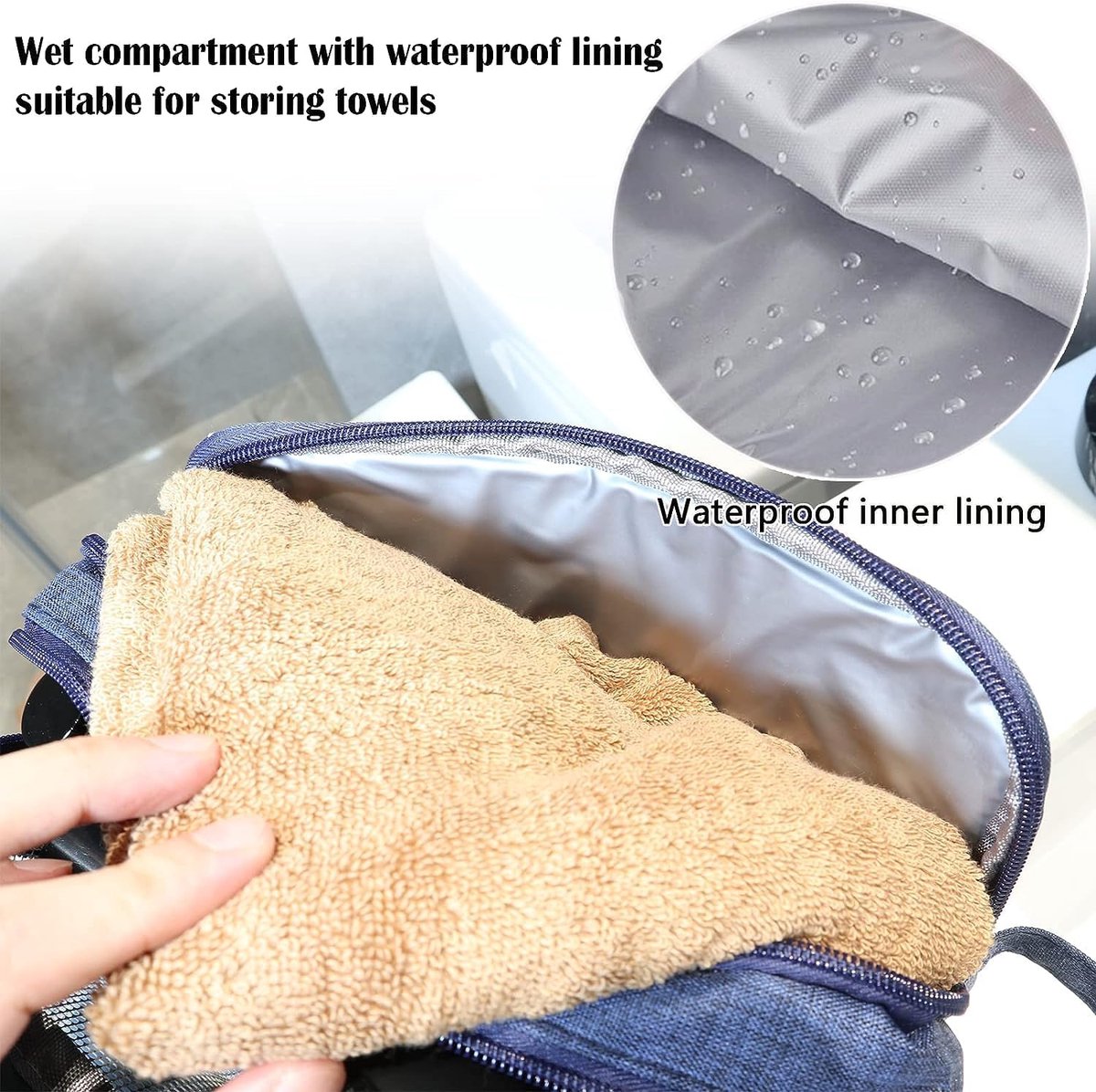 Toiletry bags for men - Toiletry bags for women - Toiletry bags - Travel accessories - Makeup bags - Cosmetic bags - Storage bags - Blauw