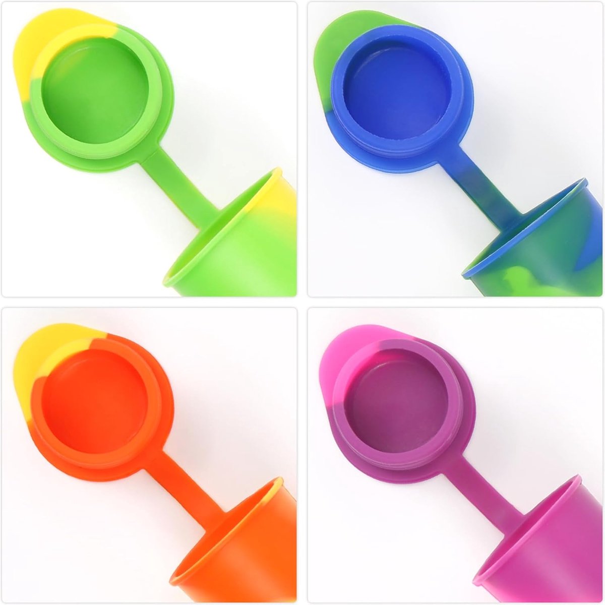Ice Pop Mold - Ice Pop Mold - Set of 6 Ice Pops - Ice Pop Mold with Lid - Silicone Ice Pop Mold - Reusable Ice Pop Mold for Kids - BPA Free
