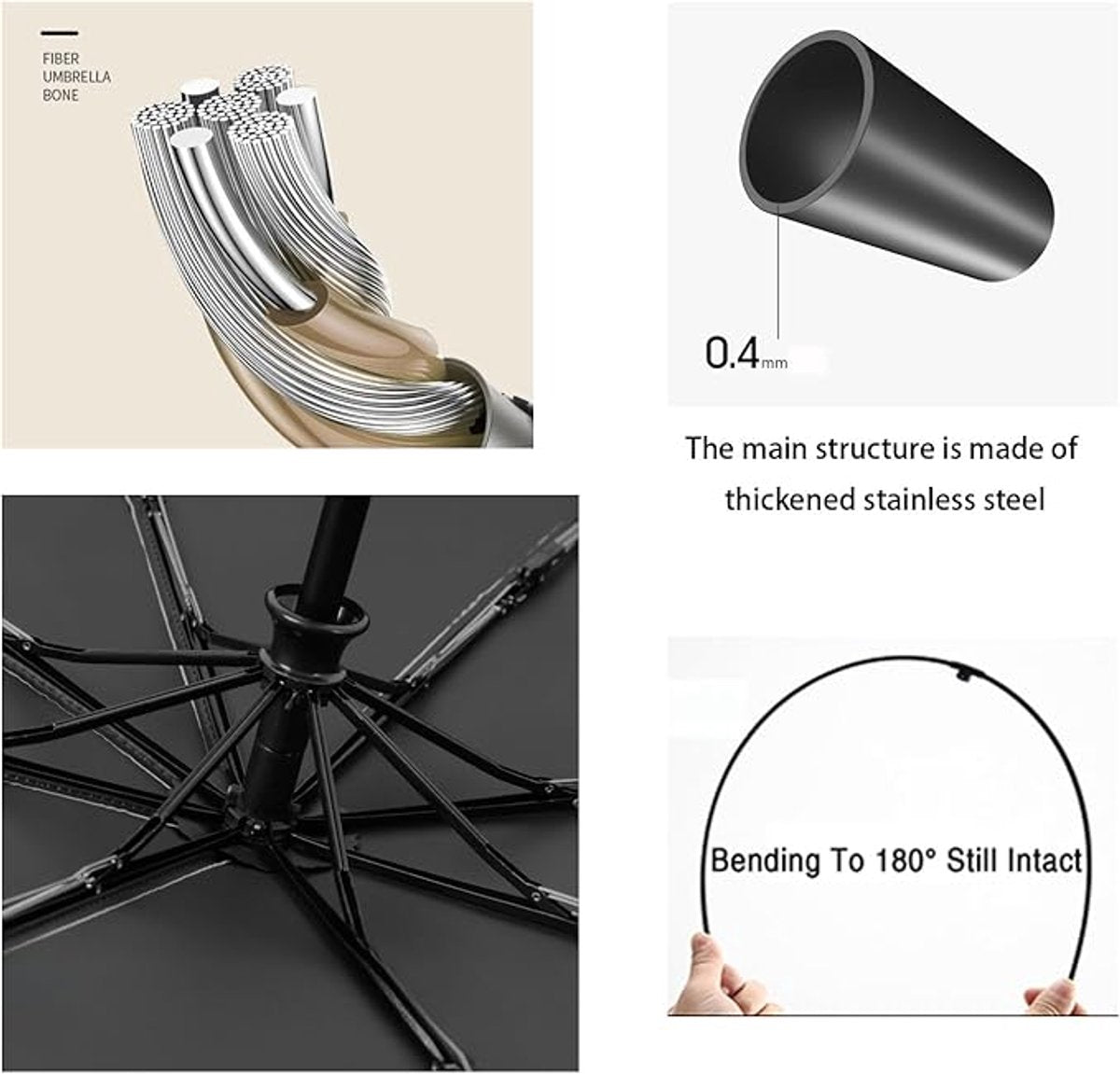 Small Folding Umbrella, Sun Protection, 8 Ribs, Travel, Automatic Open and Close with Button, Handle, Ring, Creative Outdoor, Anti-UV, Compact Suitcase Umbrella, Pocket Umbrella for Women and Children