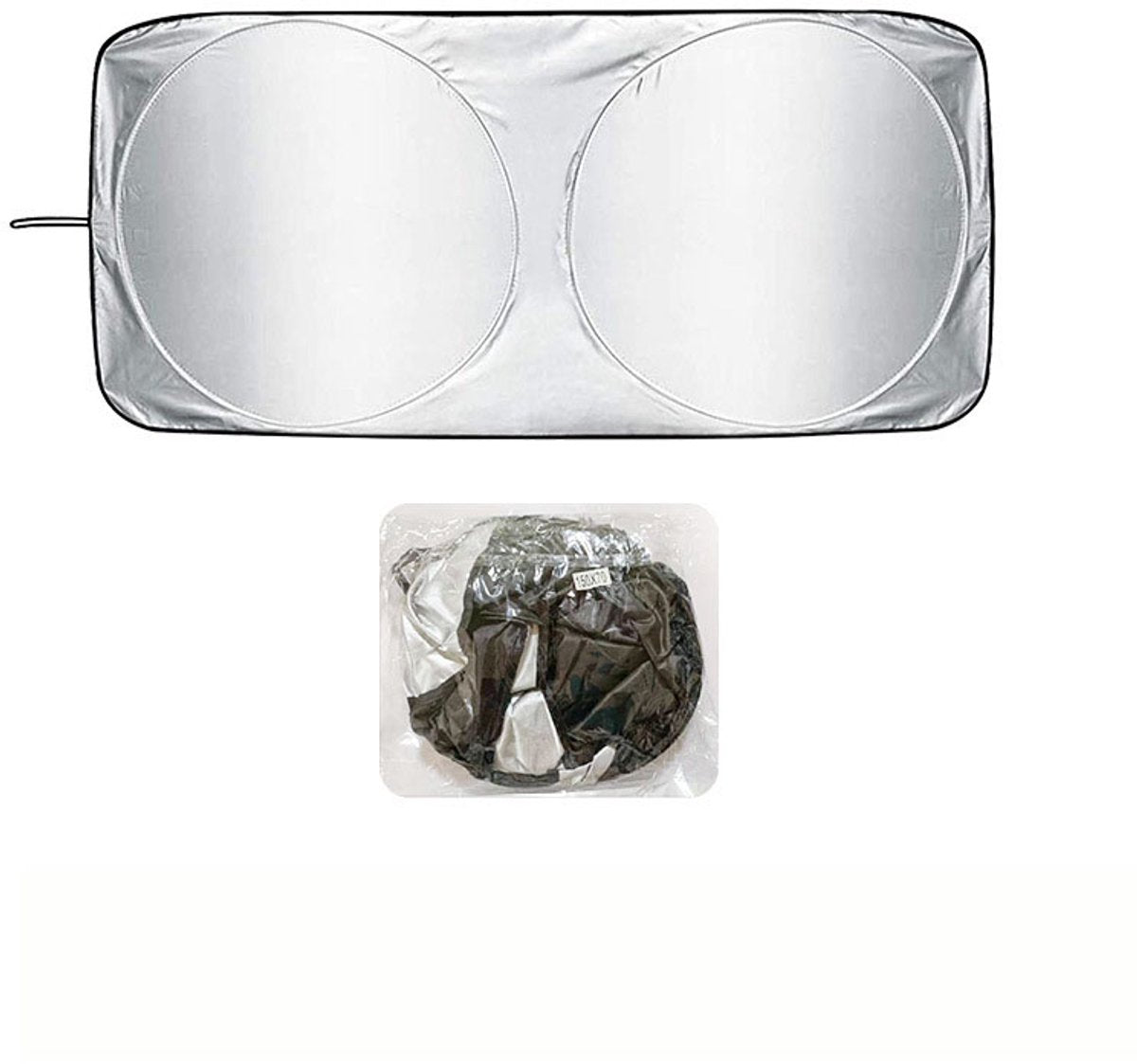Car accessories - Car sunshade - Car sunshade - Car windshield sunshade - Universal car windshield sunshade - Foldable - UV resistant - Fits most vehicles (150 x 70 cm)
