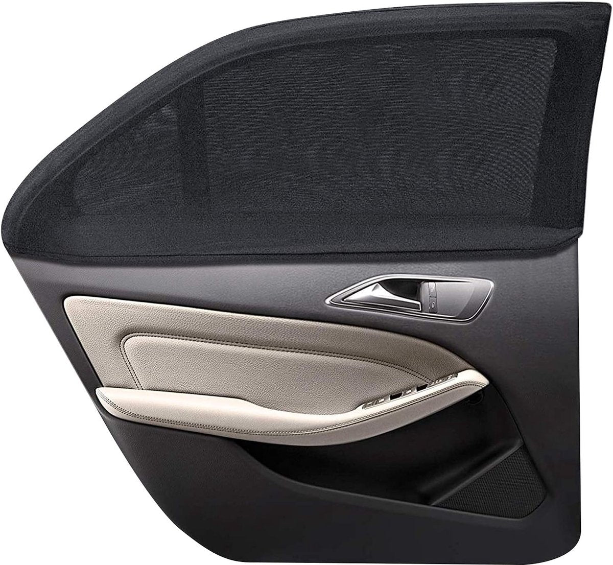 Car accessories - Car sunshades - Car sunshades - Windshield sunshades - Set of 2 car sunshades - Blocks UV rays and protects your car from sun exposure - Suitable for the rear window of the car (black)