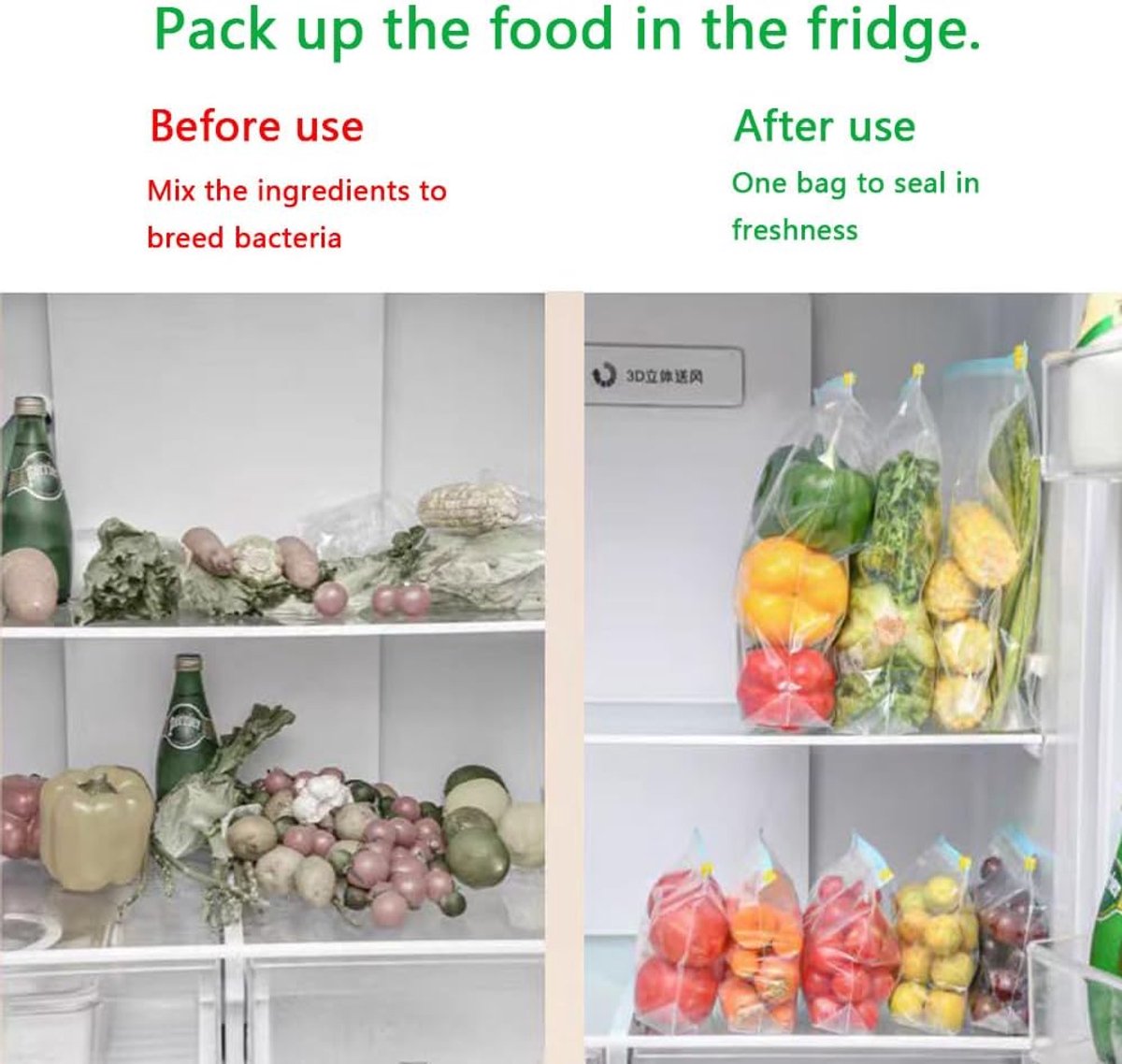 90 pcs Food Storage Bags - Zippered Freezer Bags - Freezer Bags - Stand Zippered (23*14cm)