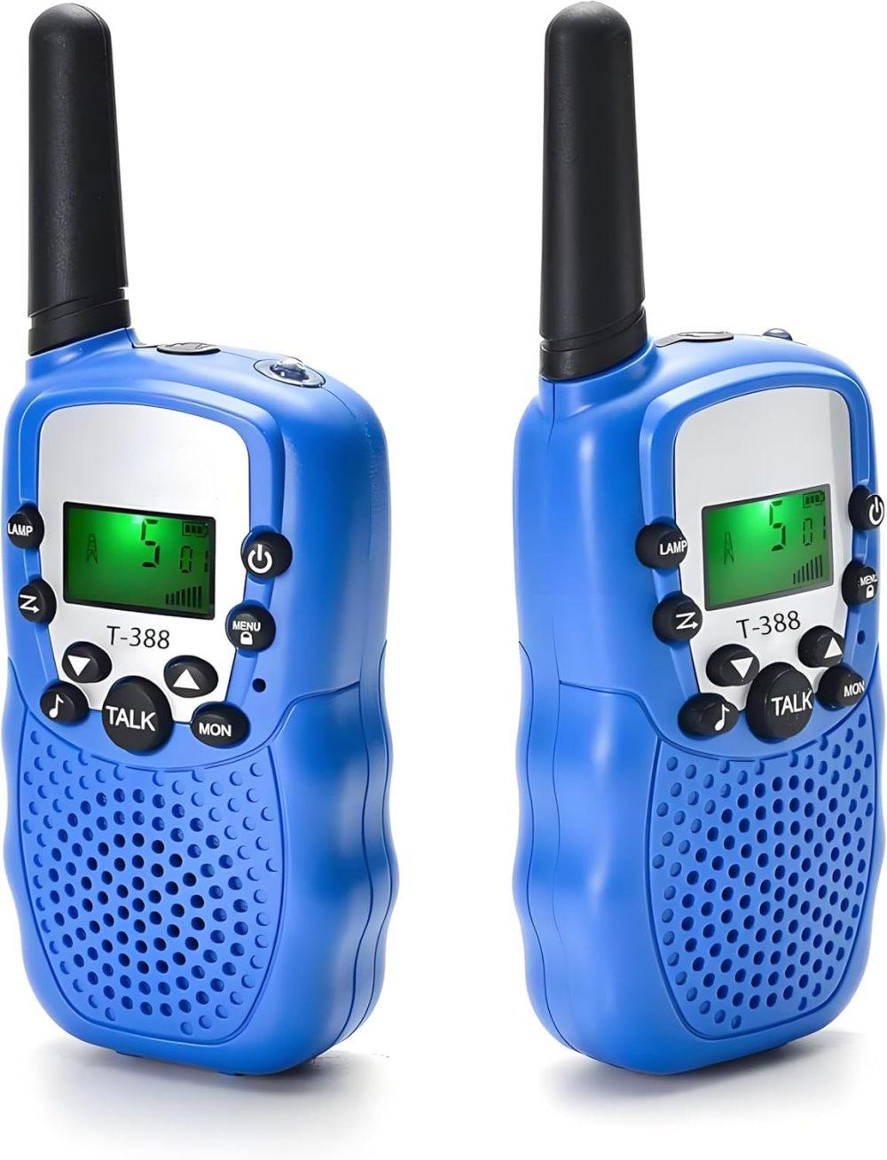 2-Pack Kids Walkie Talkies with 3 km Range, Blue