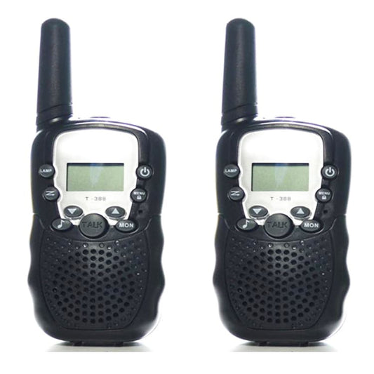 2-Pack Kids Walkie Talkie with 3 km Range, Black