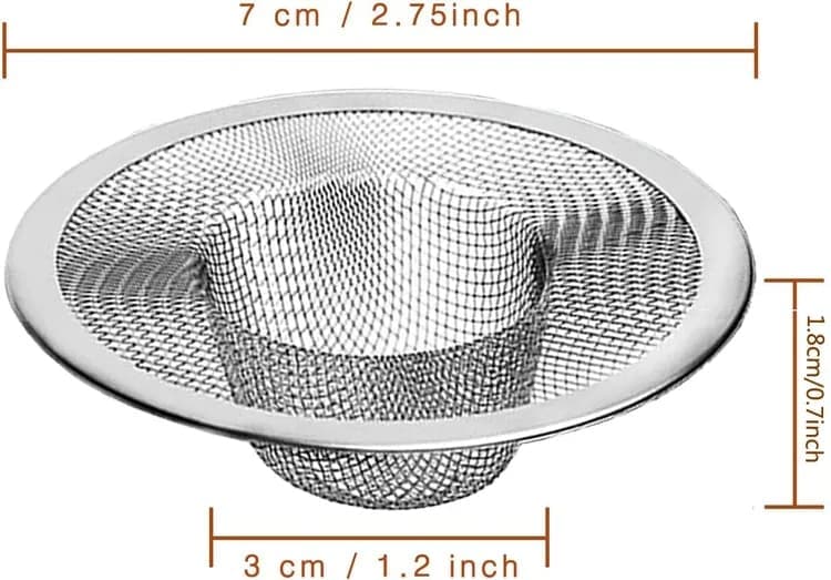 4-Pack Stainless Steel Sink Strainers, Compatible with Most Bathtubs and Showers, 3.5 inches