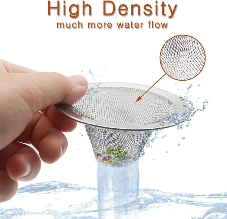 4-Pack Stainless Steel Sink Strainers, Compatible with Most Bathtubs and Showers, 3.5 inches