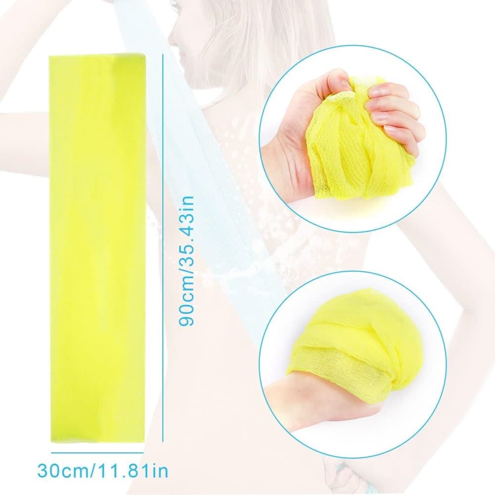 4pcs Multicolor Nylon Japanese Exfoliating Shower Scrub Washcloth Towel, Soft Body Cleaning Sponges
