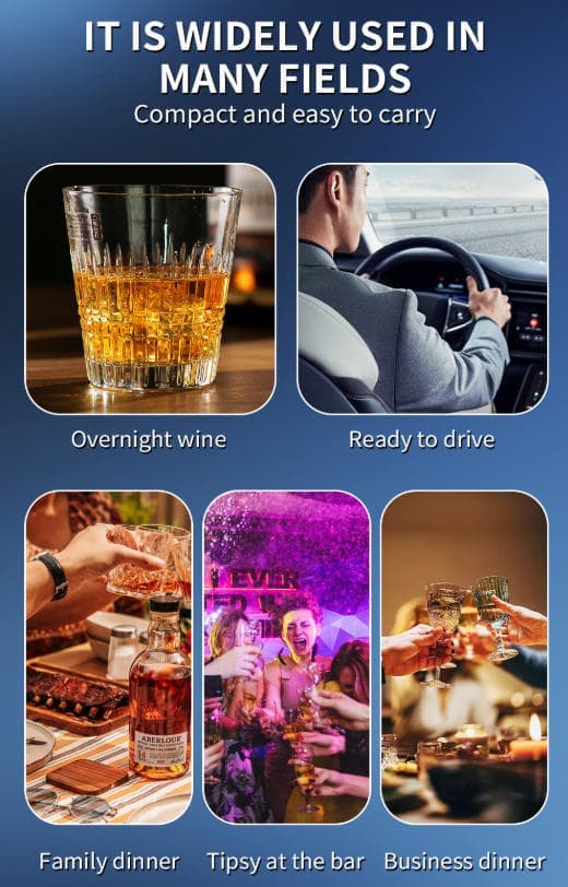 Portable Breathalyzer Alcohol Tester with LCD Display, High-Precision Professional Analyzer