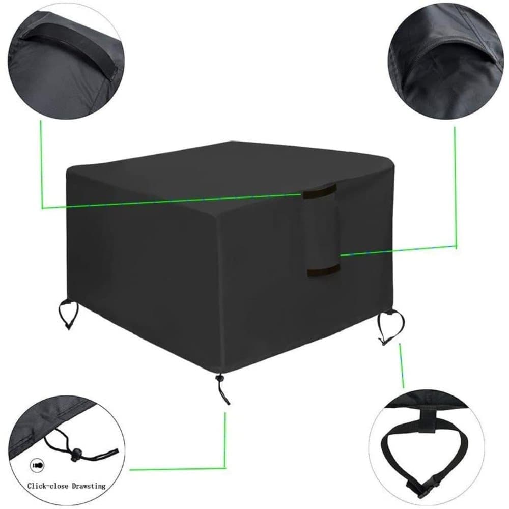 Waterproof 420D Oxford Furniture Cover for Outdoor Tables Chairs and Grill, UV and Dust Protection, 82 cm x 82 cm x 61 cm