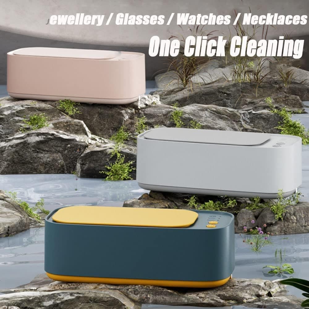 45000Hz Ultrasonic Cleaner with 3 Cleaning Modes for Glasses Jewelry Dentures, Pink