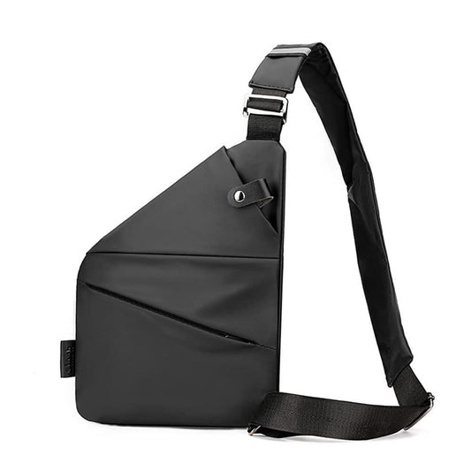 Anti-Theft Shoulder Bag Waterproof Unisex with Multiple Compartments for Sports Travel and Excursions, Black