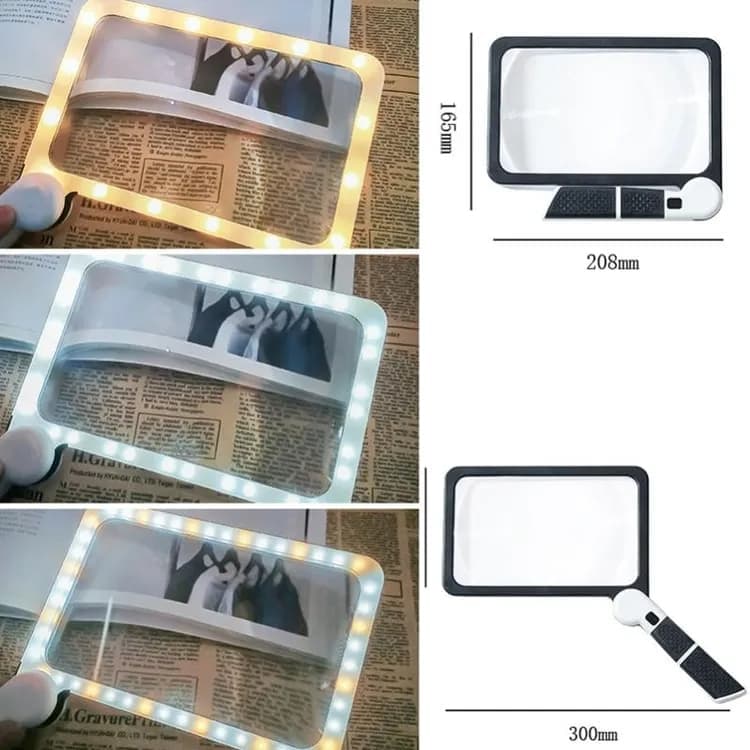 5X Magnifying Glass with 48 LED Lights, 3 Modes for Reading