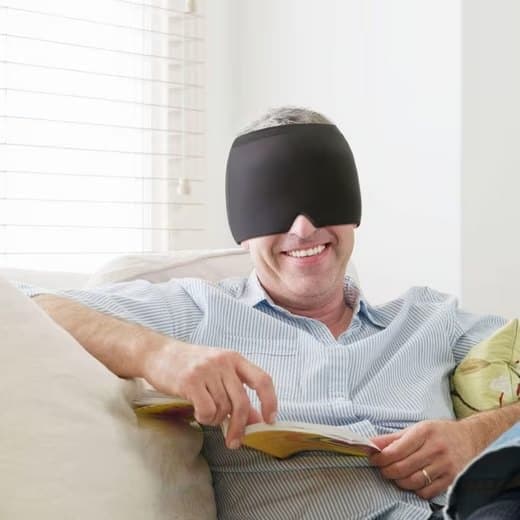 Cooling Eye Mask for Migraine Relief and Sleep Aid, Gel Mask, compatible with Oral-B and Philips, Purple
