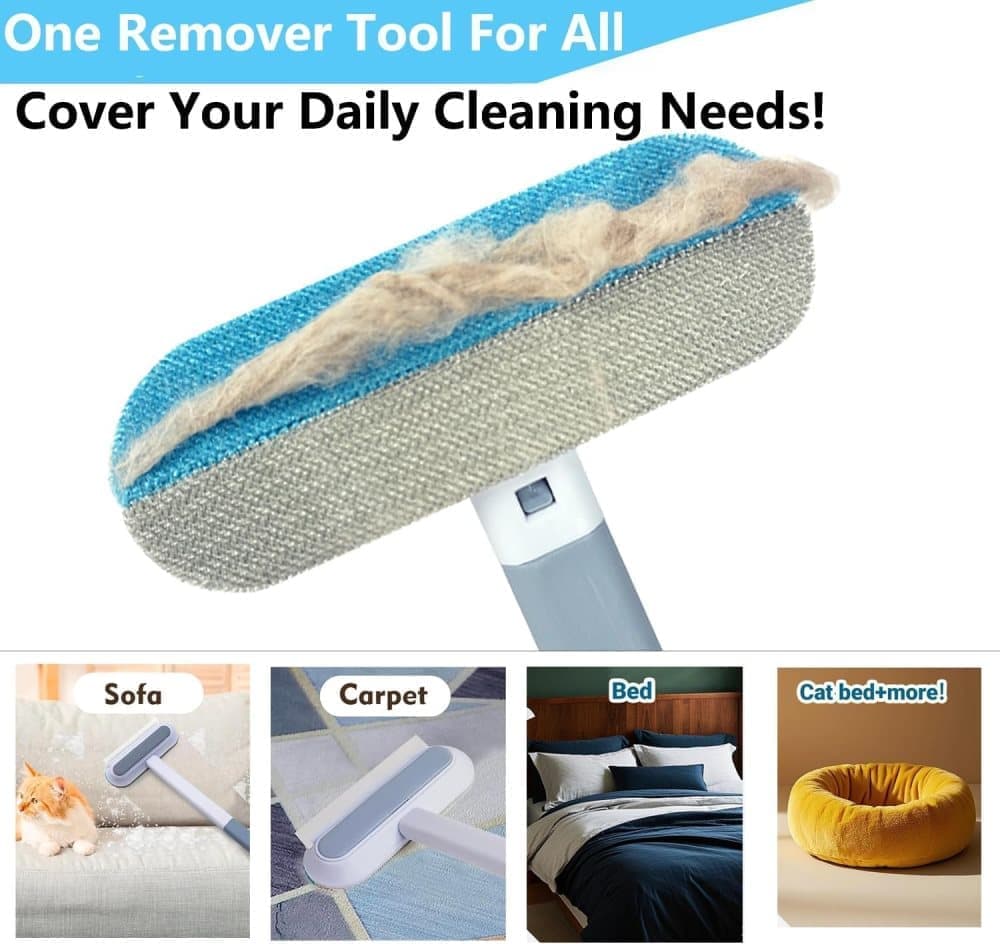 Pet Fur Remover 4-in-1, Multifunctional Brush for Dogs, Compatible with Furniture Car Sofa Clothes
