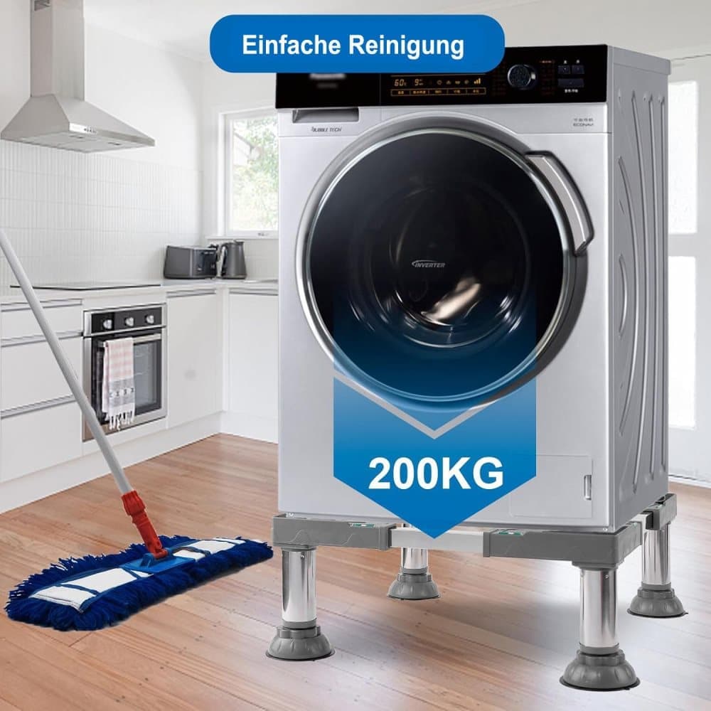 Washing machine base with vibration-damping legs, strong load-bearing, non-slip, practical, 21-24cm