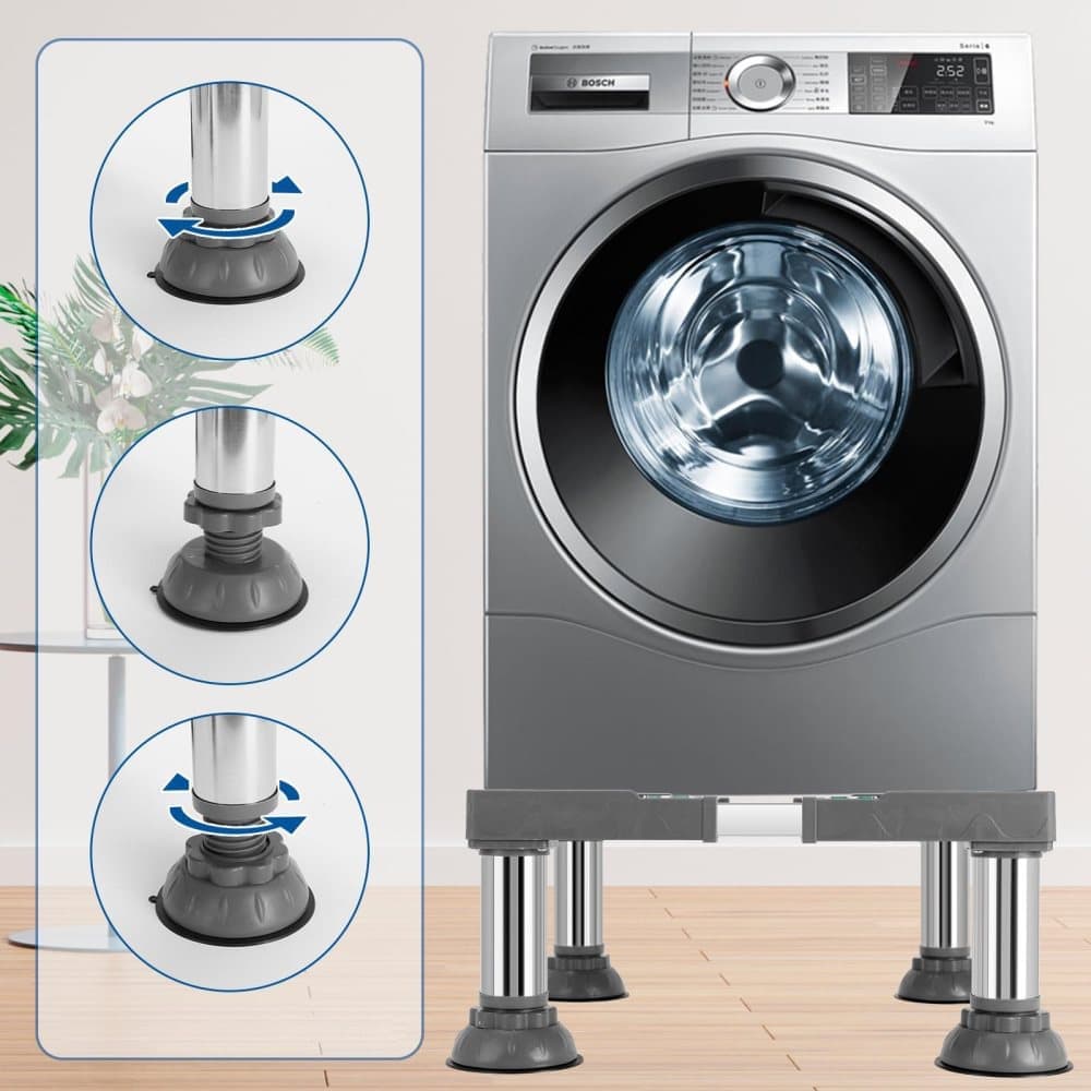 Washing machine base with vibration-damping legs, strong load-bearing, non-slip, practical, 21-24cm