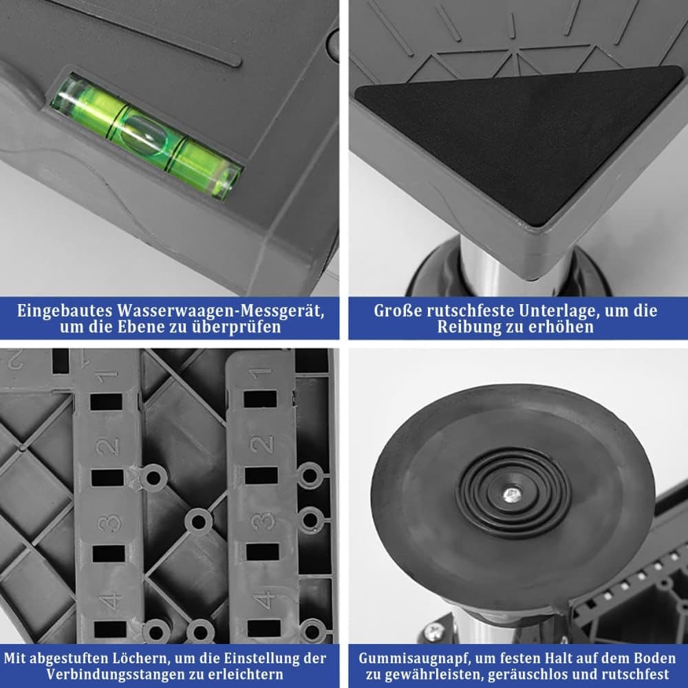 Washing machine base with vibration-damping legs, strong load-bearing, non-slip, practical, 21-24cm