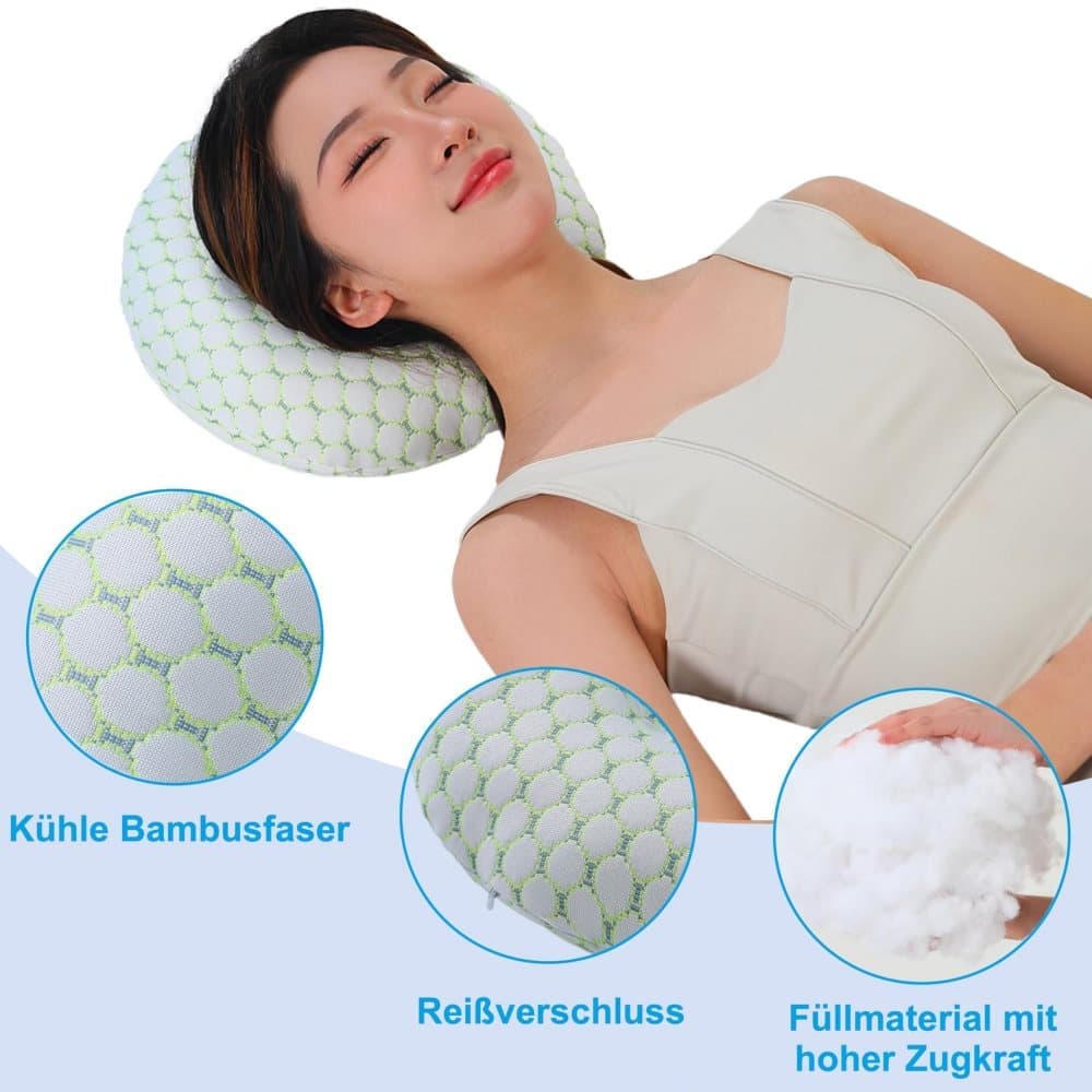 Ergonomic Ear Pillow for Side Sleeping, Relieves Ear Pressure with Perforated Design, Gold