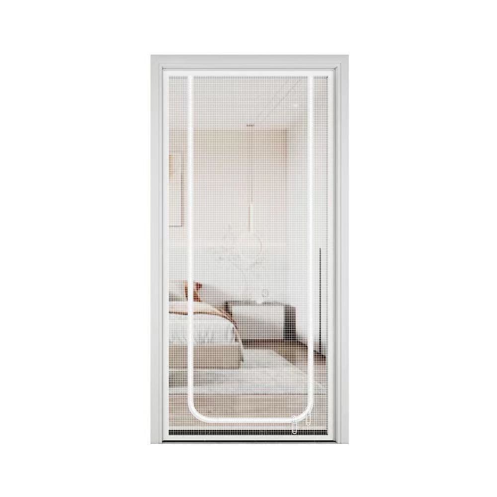 Cat Repellent Door Curtain, White, Durable Mesh Protects Against Cats and Pests, Easy to Install, 90x210cm