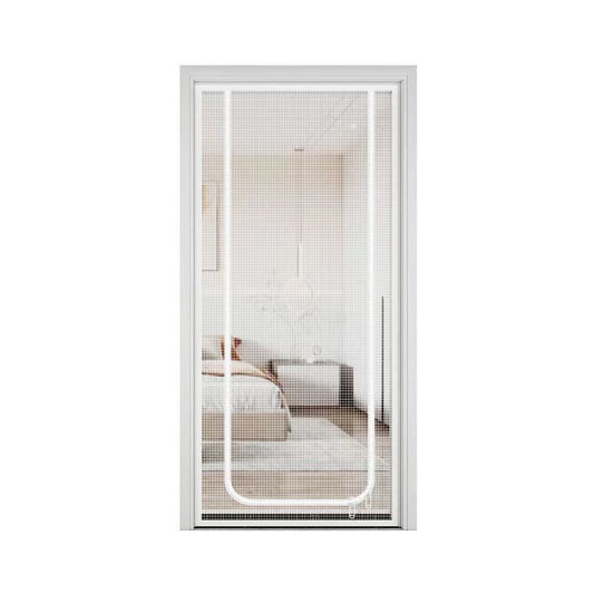 1pc Durable Cat-Repellent Zipper Door Curtain, Easy to Install Mesh Protects Against Cats and Pests, 100x210cm, White
