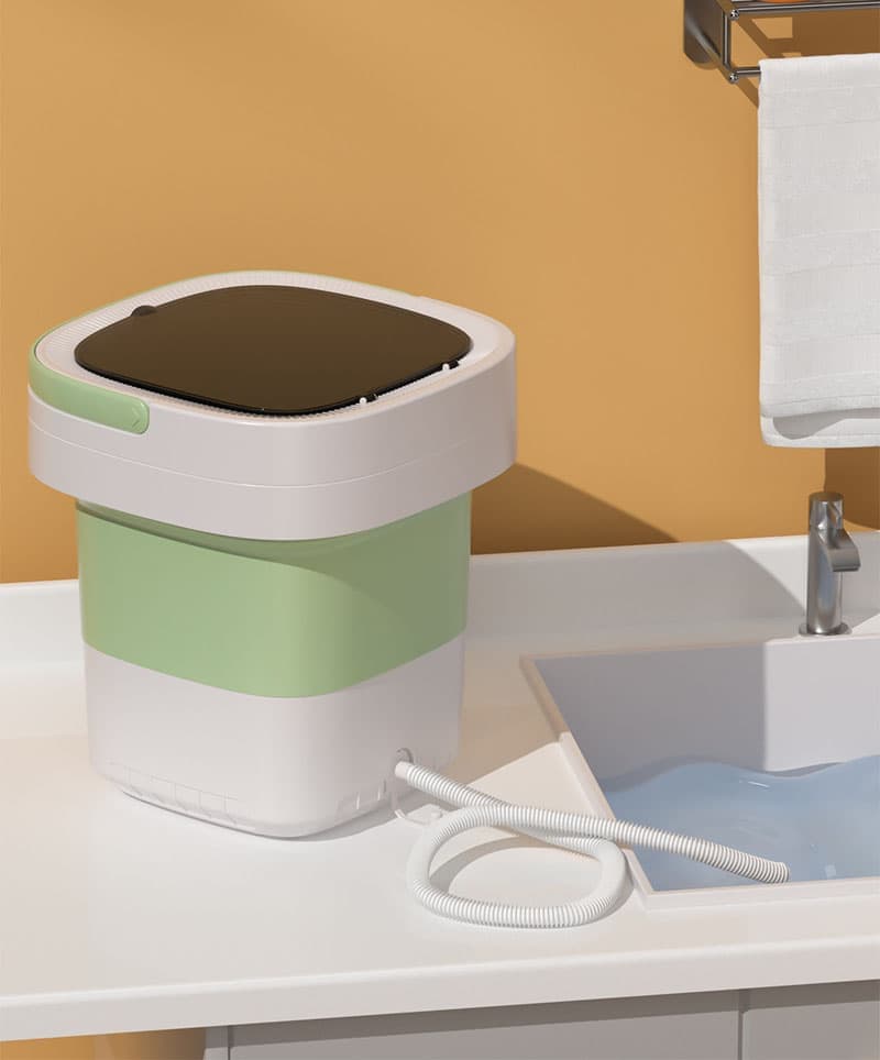 12L Foldable Portable Washing Machine, Compact for Travel Small Apartments Student Rooms, Purple