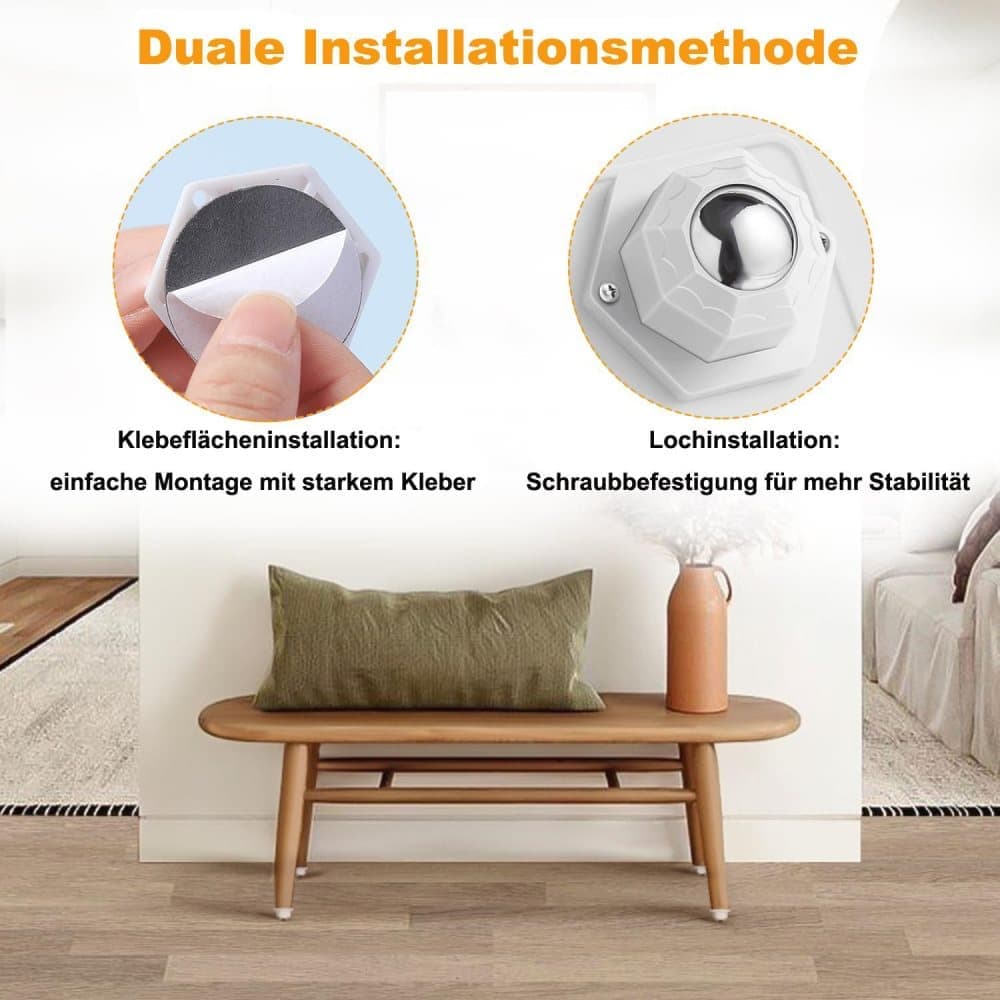 12-Pack Heavy Duty Furniture Casters 360° Rotating High Load Easy Assembly Flat Design, 2.5\