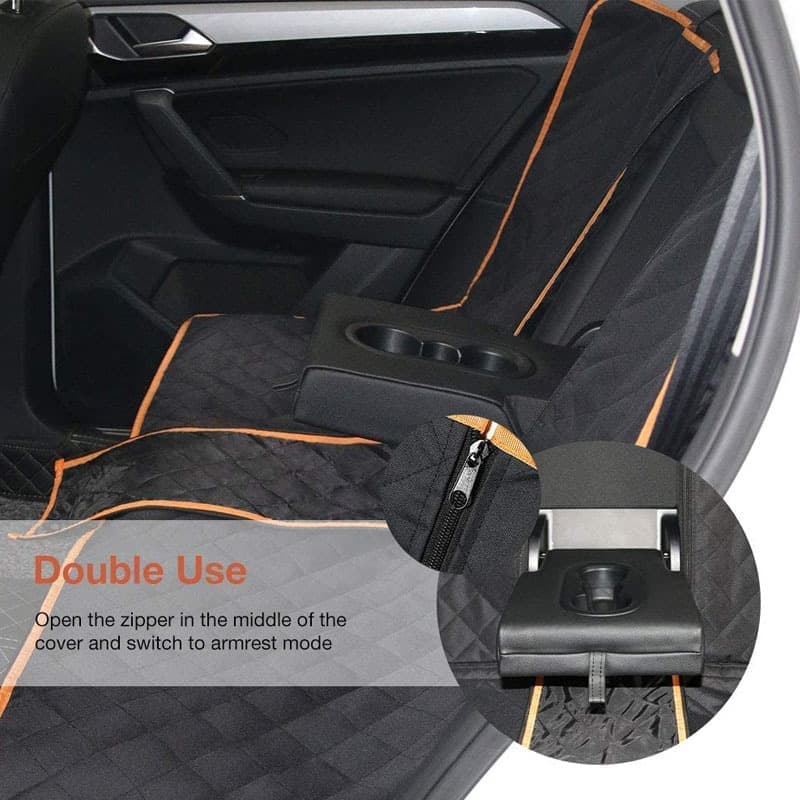 Waterproof Dog Car Seat Protector Mat 1 Pack, Compatible with Most Vehicles, 60 x 120 cm, Black