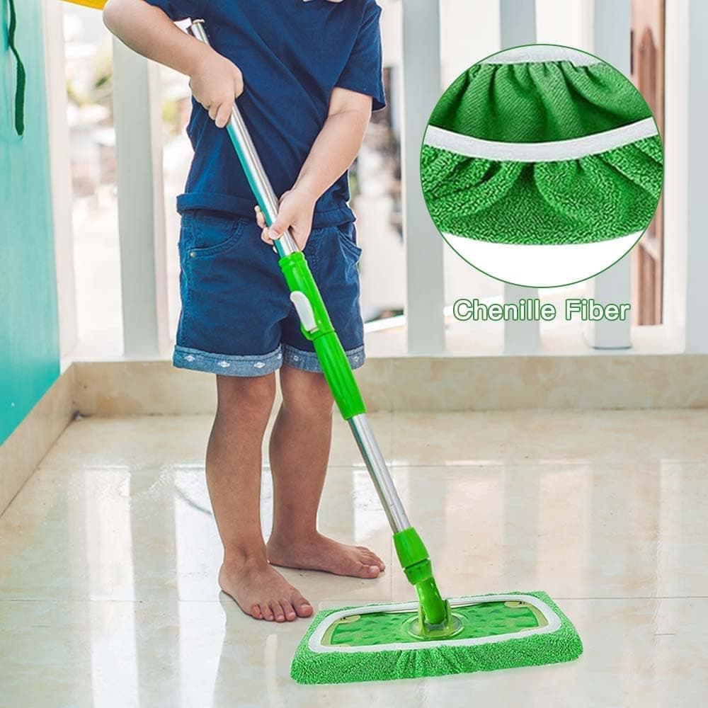 8 Replacement Cloth Covers for Swiffer Mop, Reusable Wet and Dry Cleaning Pads, Compatible with Swiffer