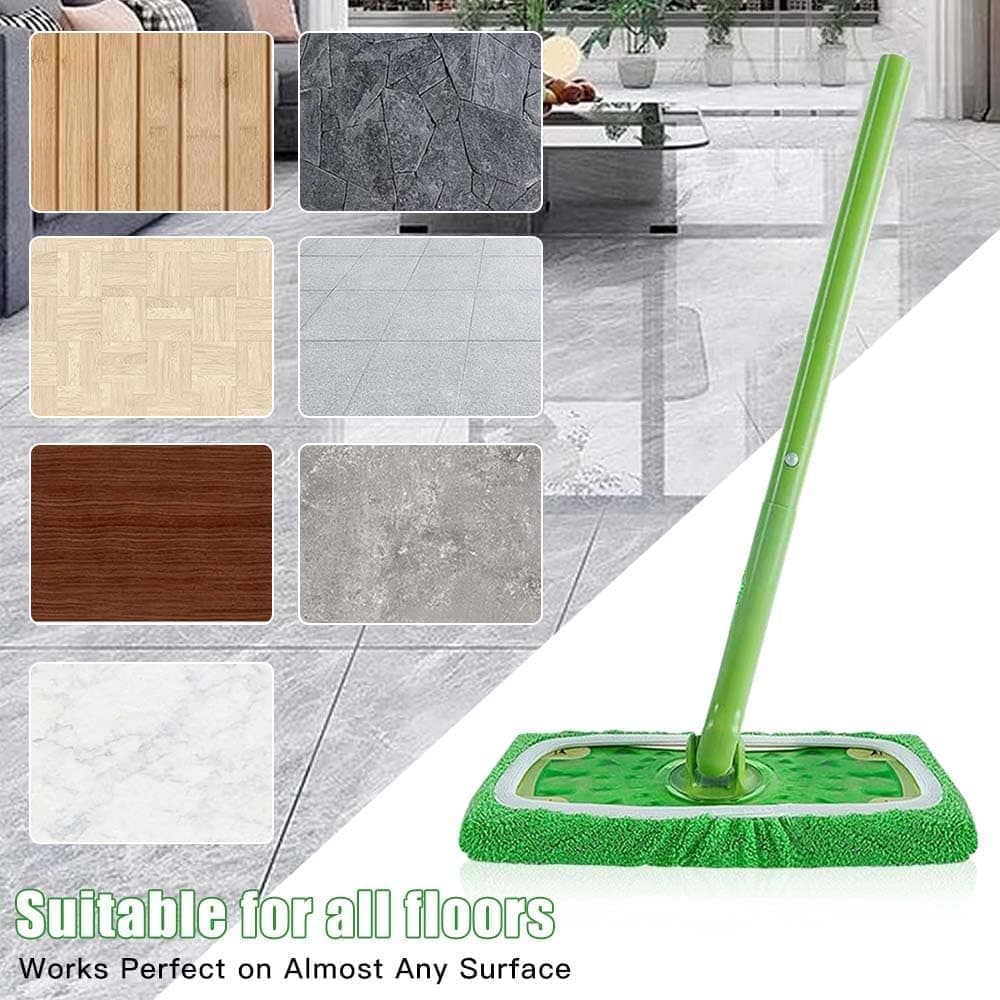 8 Replacement Cloth Covers for Swiffer Mop, Reusable Wet and Dry Cleaning Pads, Compatible with Swiffer