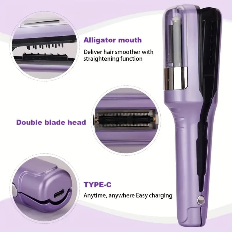 Portable Rechargeable Split End Trimmer for Travel Hair Care, Pink, New Model