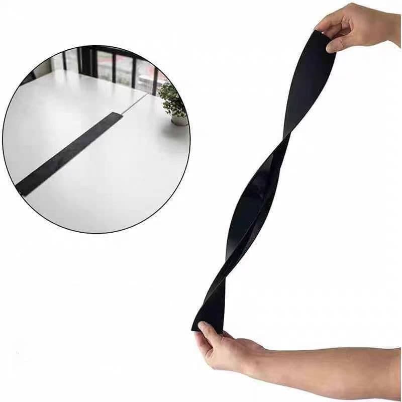 2-Pack High Temperature Resistant Gap Strip for Stove and Cabinet, 1.5 x 0.5 Inches, Black