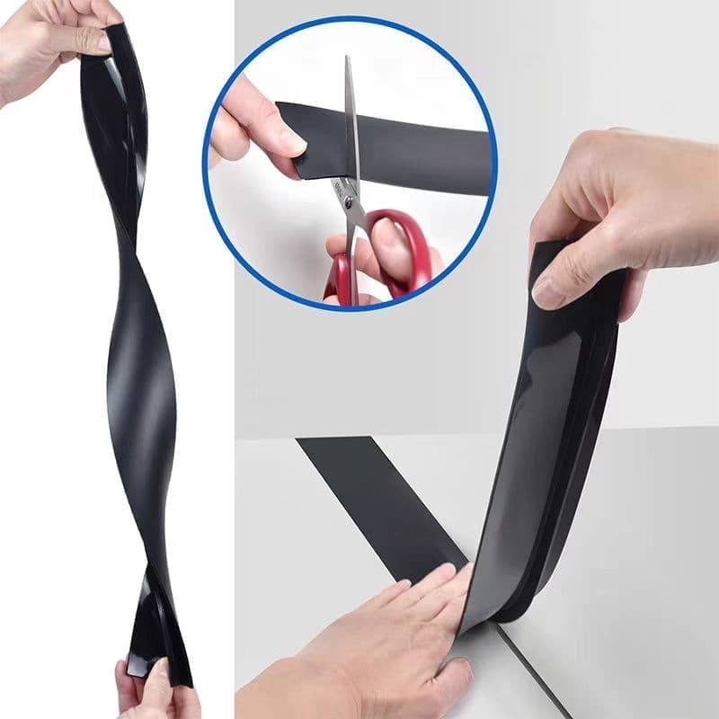 2-Pack High Temperature Resistant Gap Strip for Stove and Cabinet, 1.5 x 0.5 Inches, Black