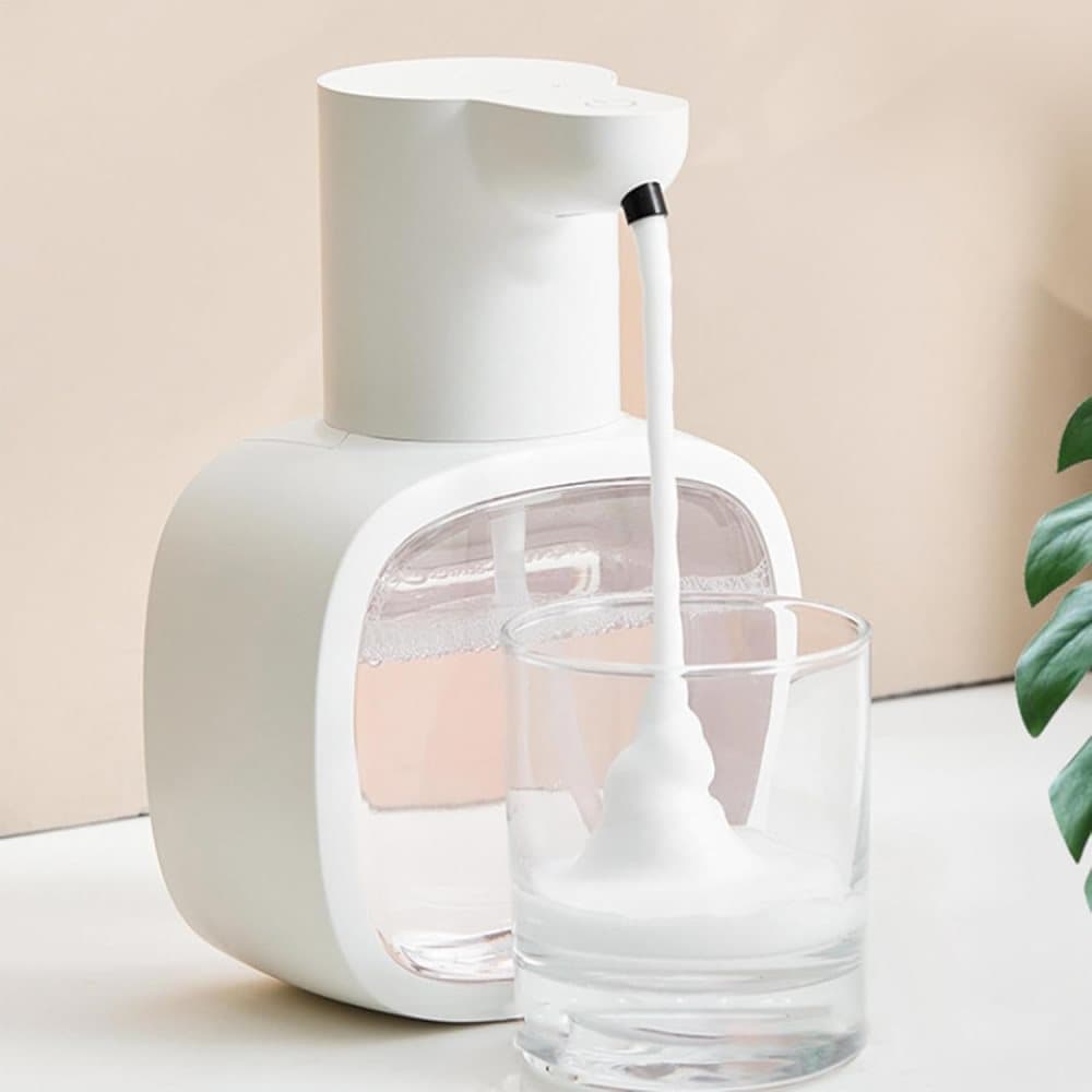 500ml Touchless Automatic Soap Dispenser with USB-C Charging, White, Compatible with Liquid Soap