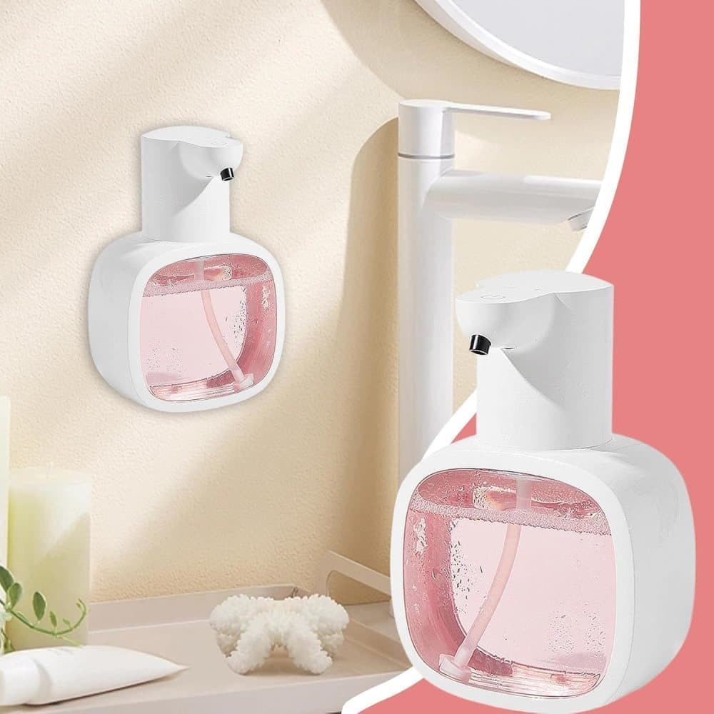 500ml Touchless Automatic Soap Dispenser with USB-C Charging, White, Compatible with Liquid Soap