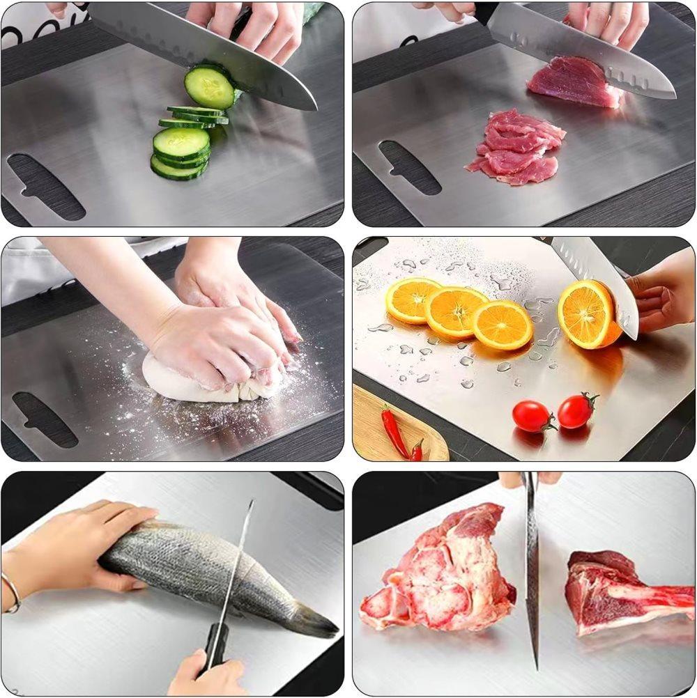 Titanium Double-Sided Cutting Board BPA-Free, 34x23 cm