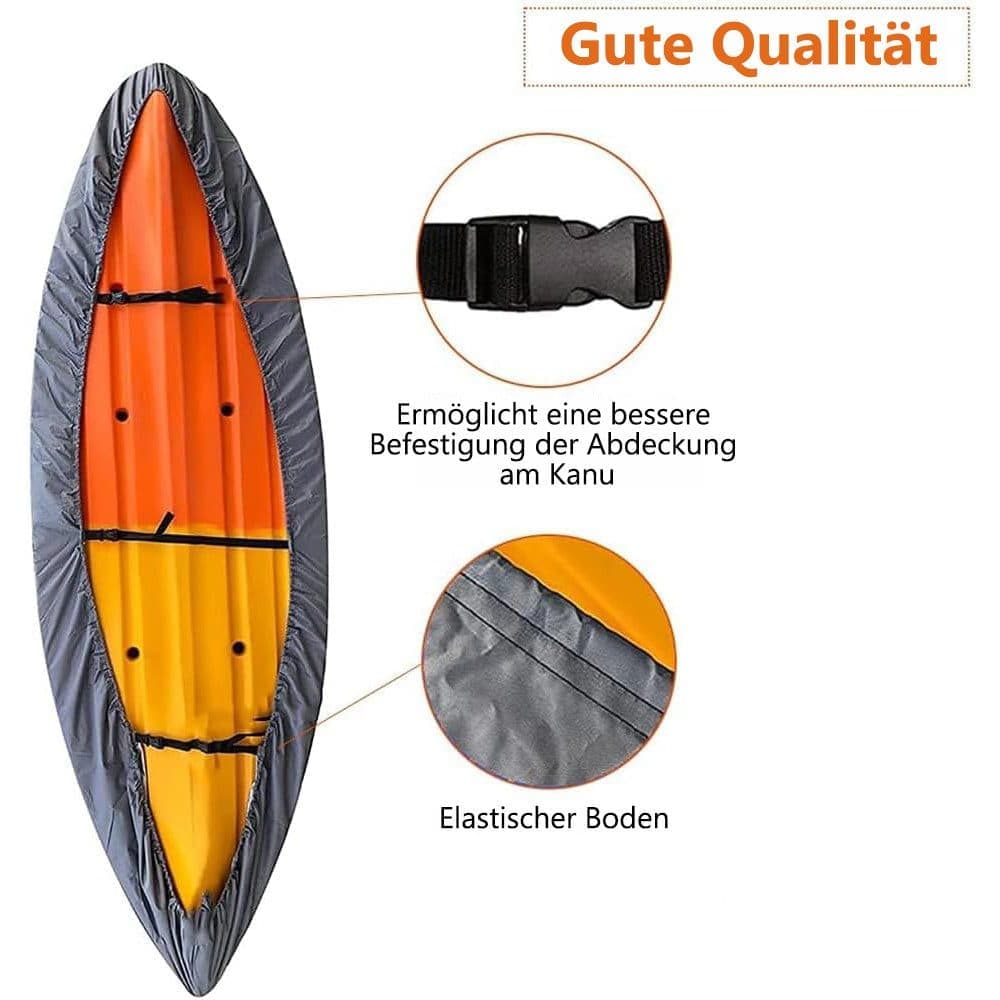 420D Waterproof Kayak Canoe SUP Cover, Universal Outdoor Boat Cover with Dust and UV Protection, 420D(XL)