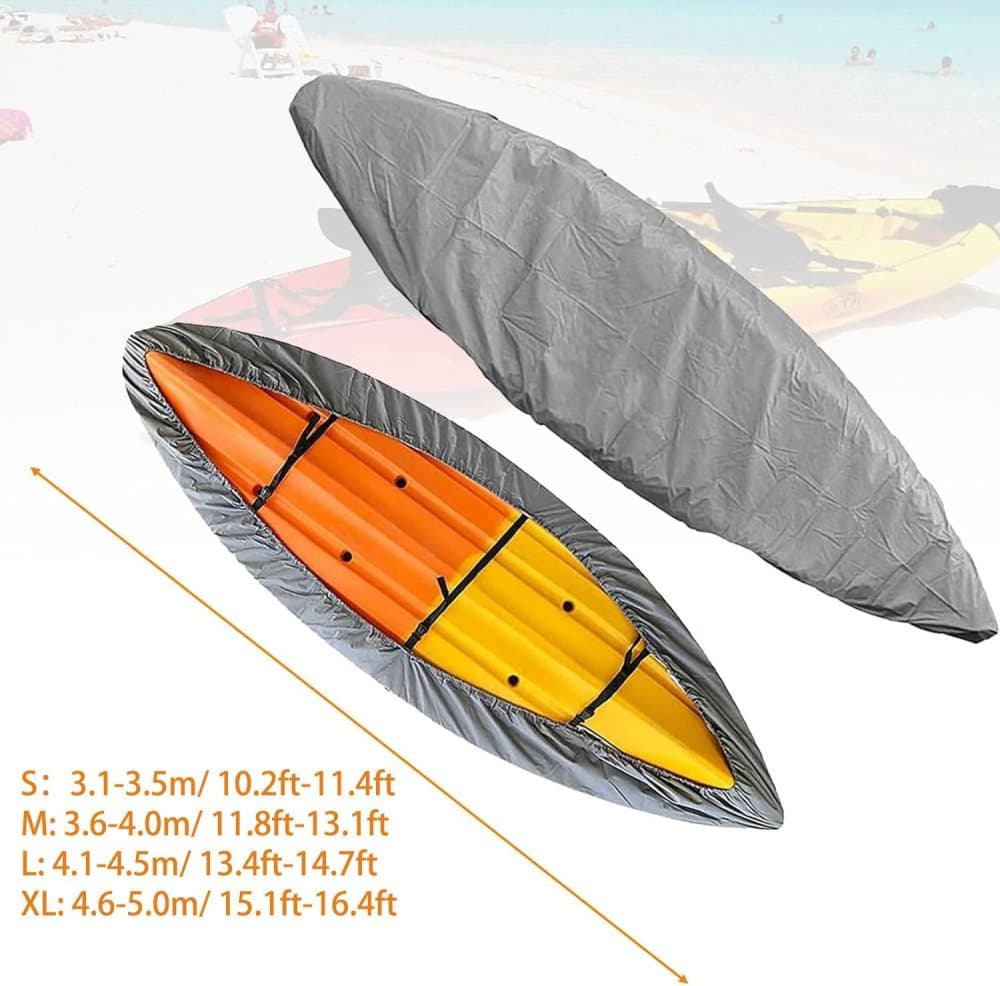 420D Waterproof Kayak Canoe SUP Cover, Universal Outdoor Boat Cover with Dust and UV Protection, S