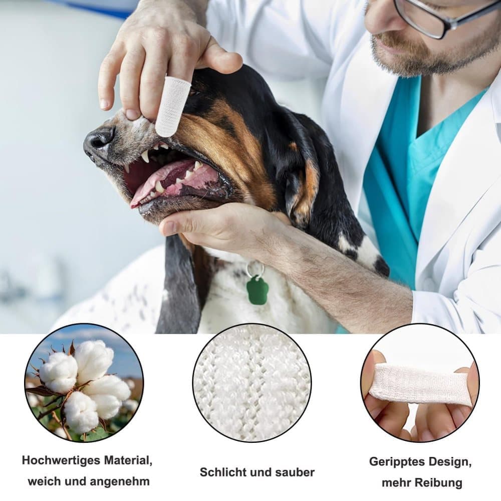 20 Pack Pet Finger Brush for Dogs and Cats, Gentle Teeth Cleaning, Reusable, Compatible with Oral-B
