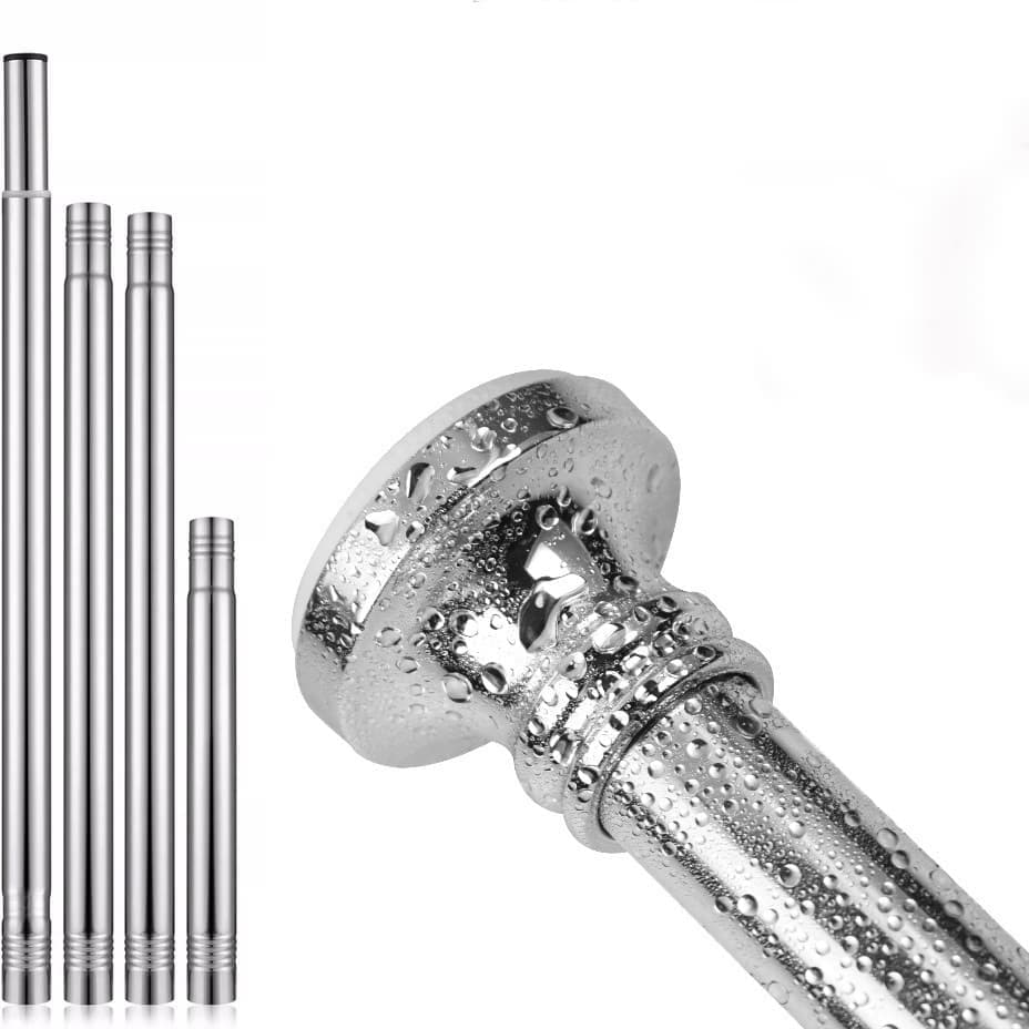 Extendable stainless steel telescopic curtain rod, 47-96cm