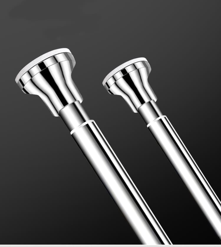 Telescopic Curtain Rod Extendable Cabinet Rod Stainless Steel, 47-132CM