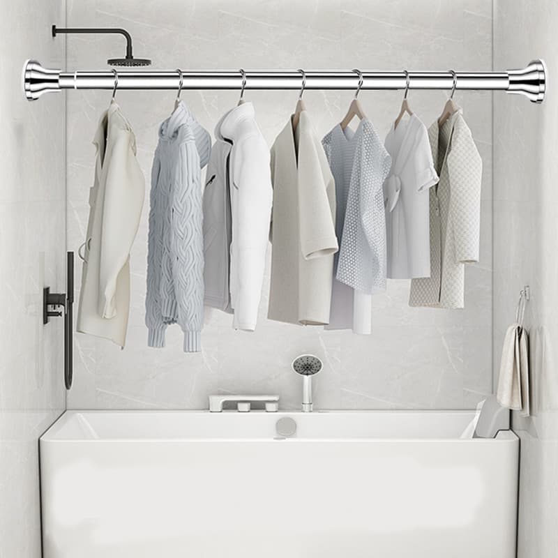 Telescopic Curtain Rod Extendable Cabinet Rod Stainless Steel, 47-132CM