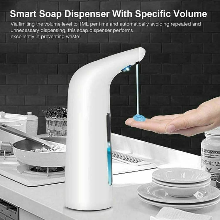 400ML Automatic Touchless Liquid Soap Dispenser, White