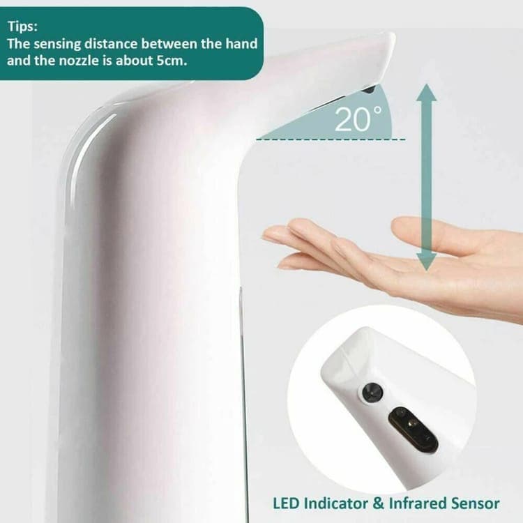 400ML Automatic Touchless Liquid Soap Dispenser, White