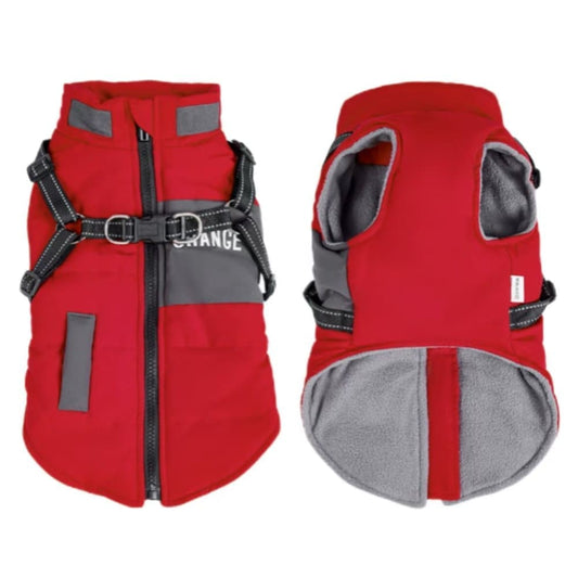 Winter Dog Vest Warm Soft Stand Collar Windproof Waterproof, Multiple Colors, S M L, XL, Red