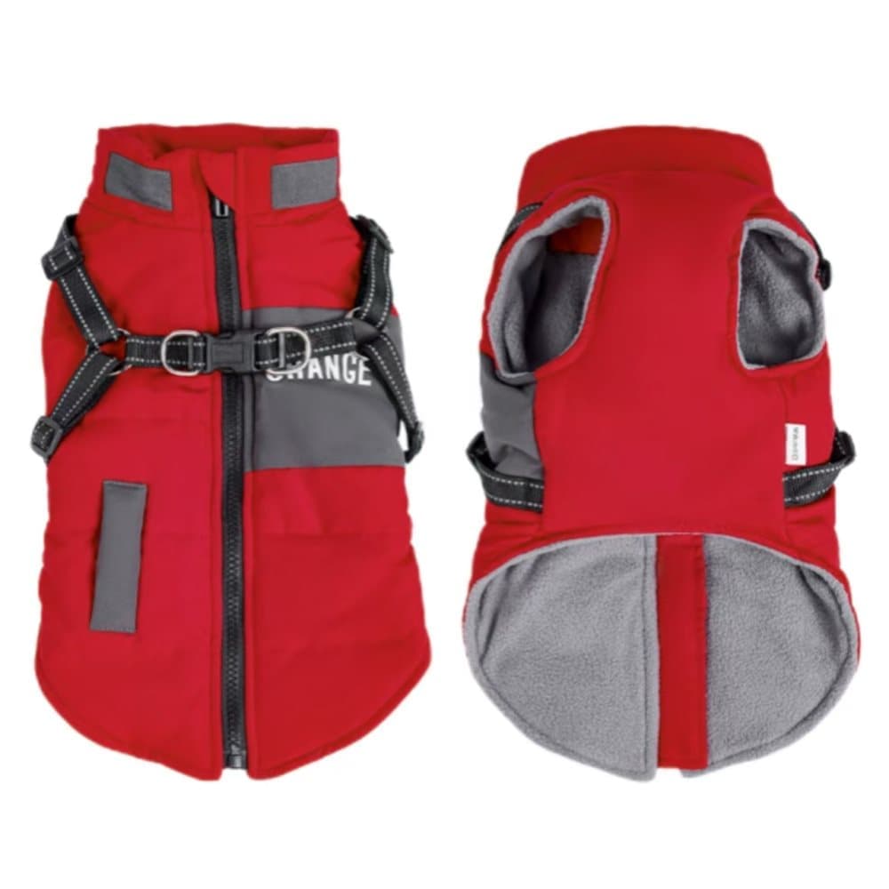 1 Warm Soft Winter Dog Vest with Stand Collar, Wind and Waterproof, Multiple Colors, S M L XL, Red