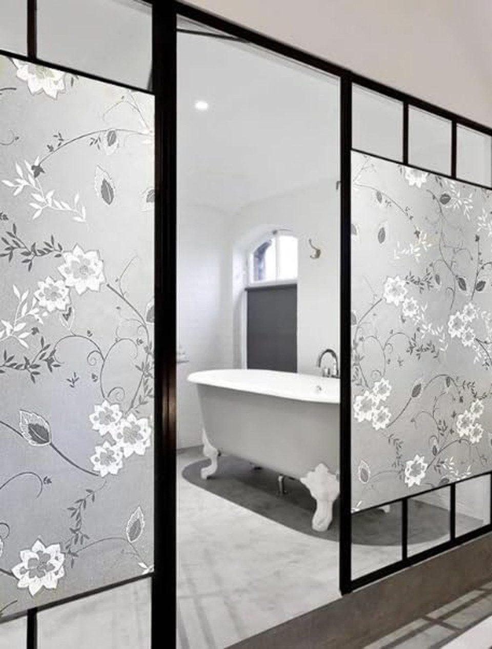 Frosted window film self-adhesive privacy protection UV protection decorative plastic for glass, 50cmx3m