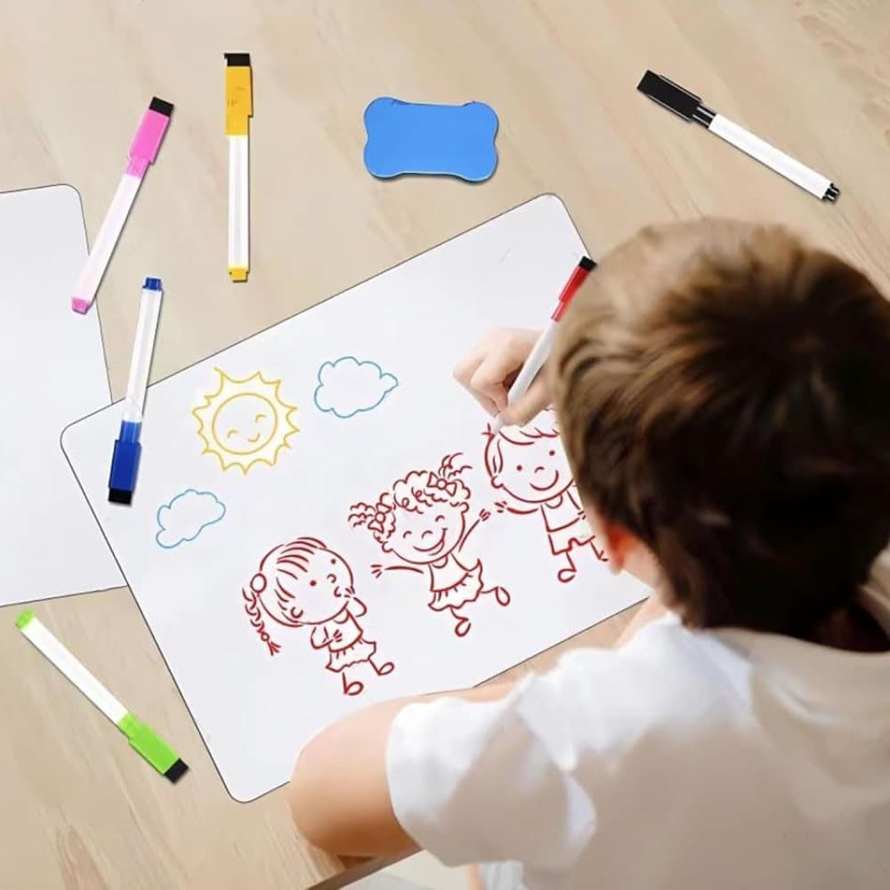 Magnetic Whiteboard A3 for Refrigerator, White